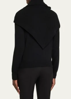 Oscar de la RentaCrewneck Cashmere Sweater With Removable Scarf