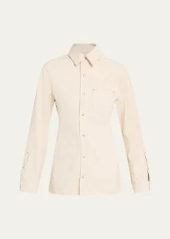 OssouCinch Long-Sleeve Denim Shirt