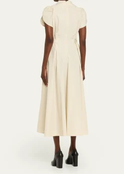 3.1 Phillip LimA-Line Tulip-Sleeve Midi Dress
