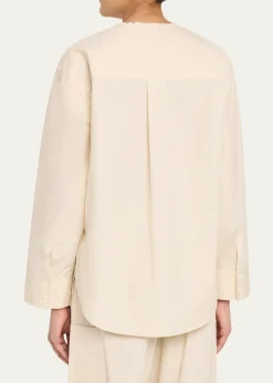 3.1 Phillip LimCollarless Cotton Poplin Shirt