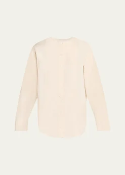 3.1 Phillip LimCollarless Cotton Poplin Shirt