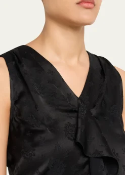 3.1 Phillip LimFloral Silk Draped Midi Dress