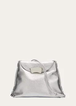 3.1 Phillip LimID Petite Soft Metallic Leather Shoulder Bag