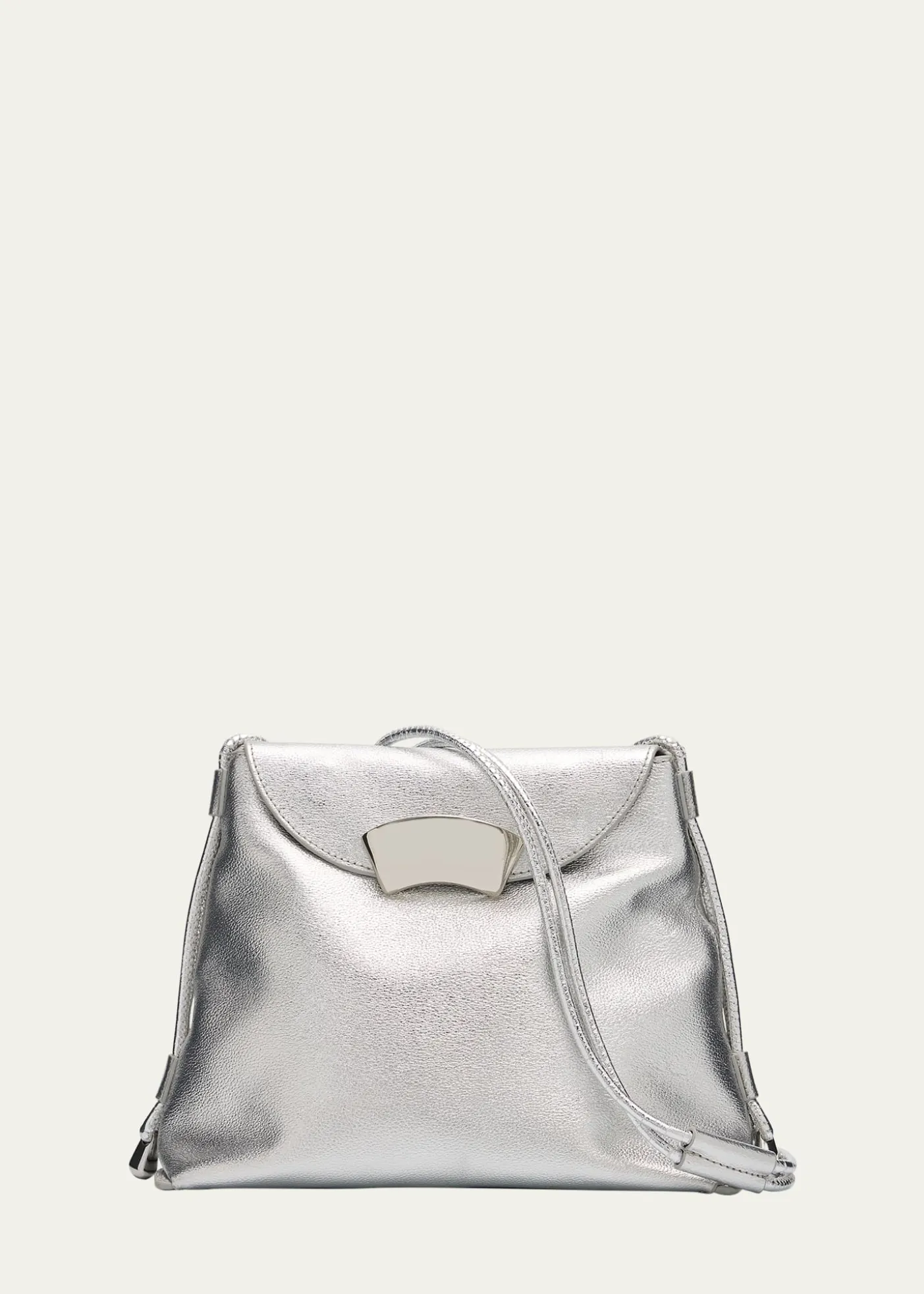 3.1 Phillip LimID Petite Soft Metallic Leather Shoulder Bag
