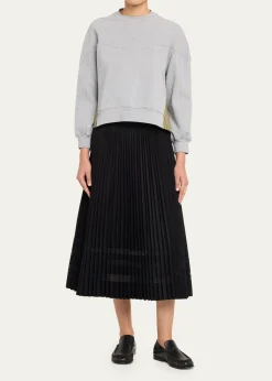 3.1 Phillip LimLong-Sleeve French-Terry Combo Top