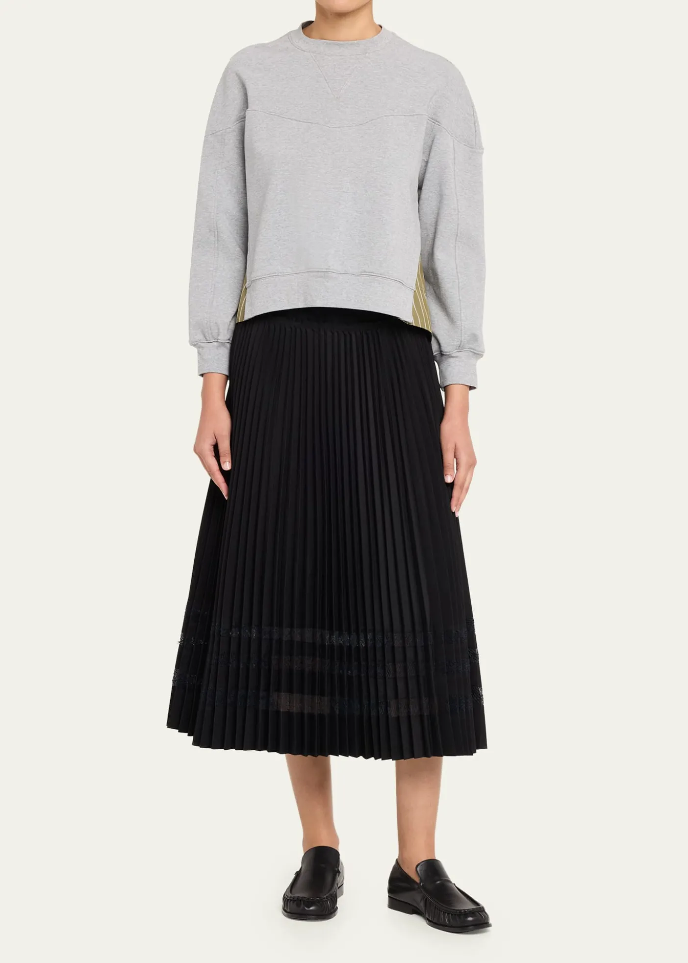3.1 Phillip LimLong-Sleeve French-Terry Combo Top
