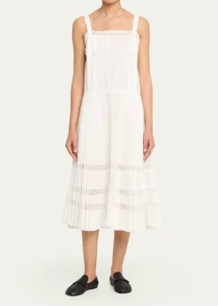 3.1 Phillip LimPleated Lace-Inset Midi Dress