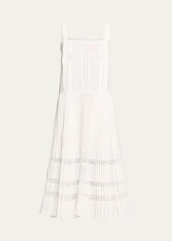 3.1 Phillip LimPleated Lace-Inset Midi Dress