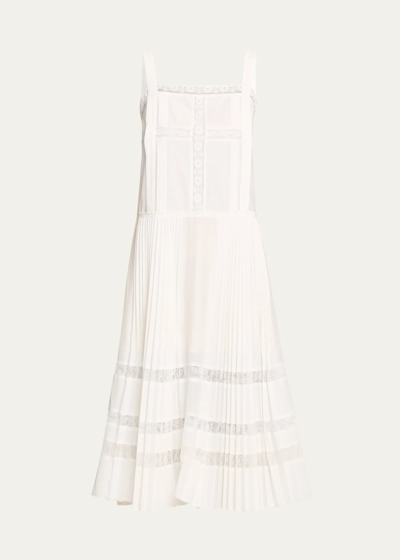 3.1 Phillip LimPleated Lace-Inset Midi Dress