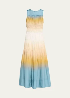 3.1 Phillip LimSmocked Ombré Voile Midi Dress