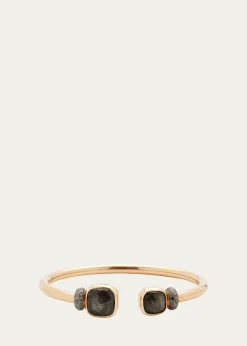 PomellatoNudo Classic and Petit Rose Gold Bangle with Obsidian, Size M