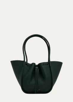 Proenza SchoulerLarge Ruched Pebbled Leather Tote Bag