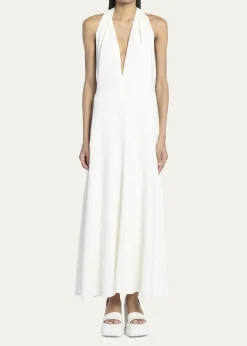 Proenza SchoulerMatte Viscose Crepe Twist Back Dress