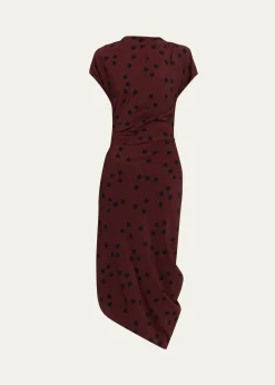 Proenza SchoulerRen Polka Dot Ruched Dress