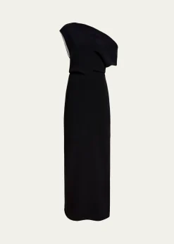 Proenza SchoulerRosina Draped Double-Crepe Dress