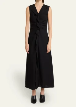 Proenza Schouler White LabelJaya Sleeveless Ruffle Midi Dress