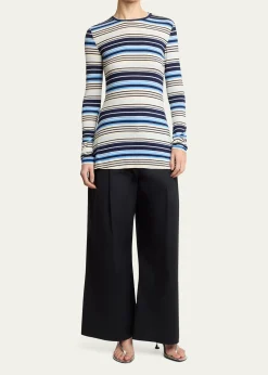Proenza Schouler White LabelMae Top In Striped Jersey
