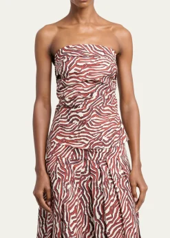 Proenza Schouler White LabelMaisy Strapless Ruched Top in Poplin