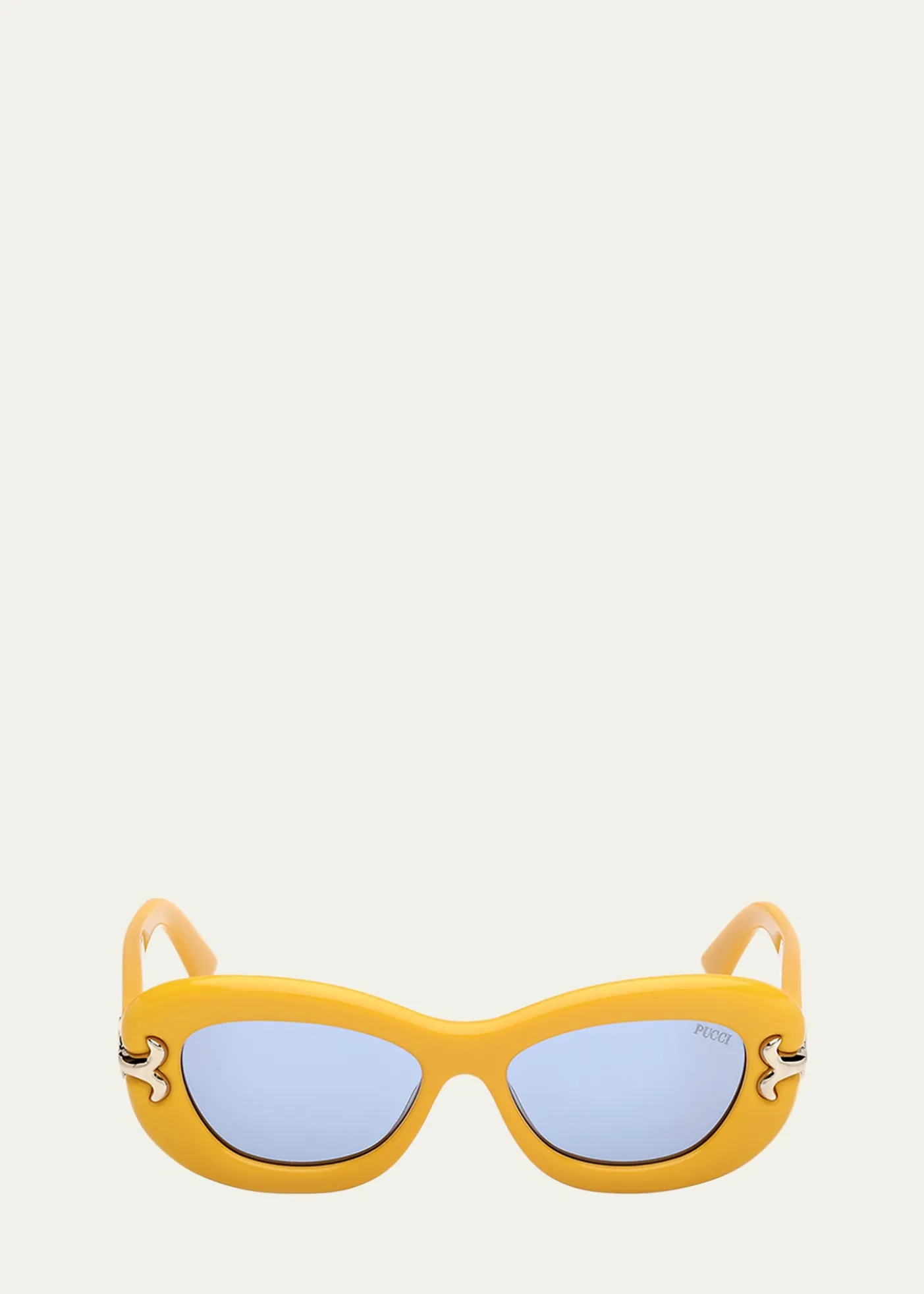 PucciFiligree Acetate Oval Sunglasses