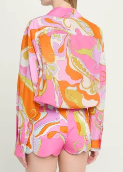 PucciOrchidee Cotton Muslin Button-Down Shirt