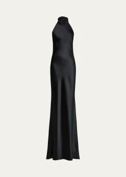 Ralph Lauren CollectionChilton Stretch Satin Evening Dress