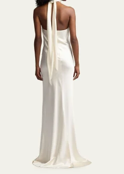 Ralph Lauren CollectionChilton Stretch Satin Evening Dress