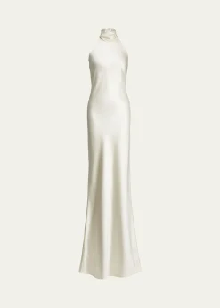 Ralph Lauren CollectionChilton Stretch Satin Evening Dress