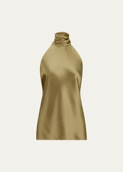 Ralph Lauren CollectionLuxury Satin Sleeveless Top