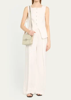Ralph Lauren CollectionRL 888 Metallic Leather Crossbody Bag