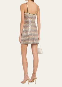 Ramy BrookIvanna Sequined Chevron Mini Dress