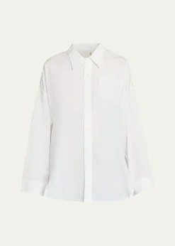 R13Drop Neck Oxford Shirt