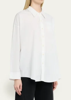 R13Drop Neck Oxford Shirt