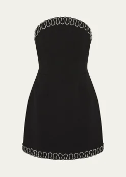 REBECCA VALLANCENyx Bonded Crepe Strapless Mini Dress