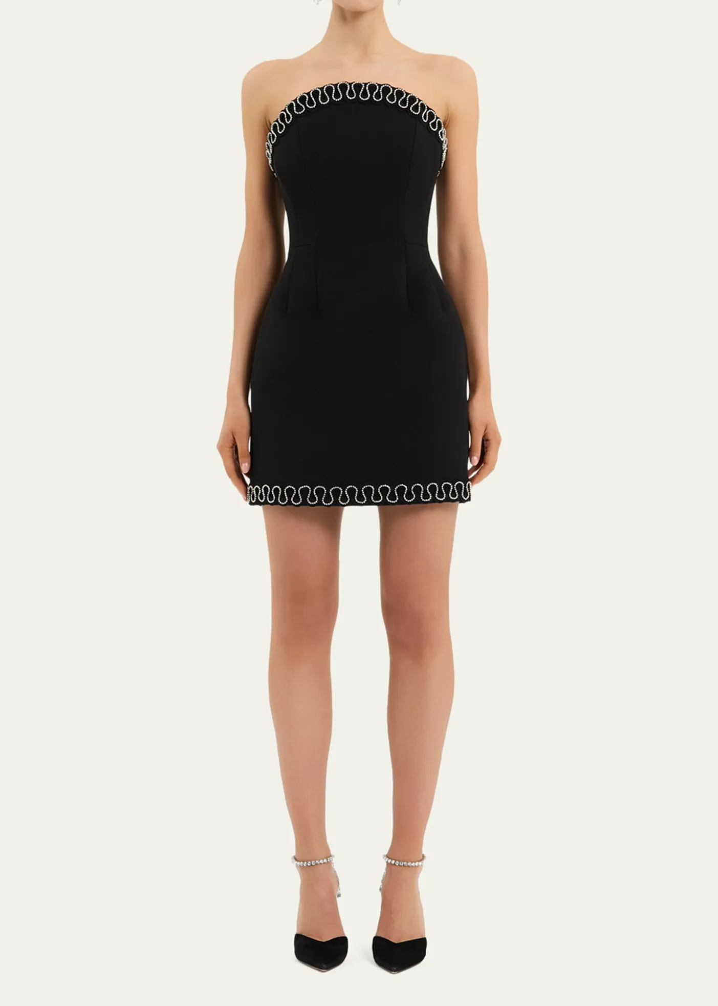 REBECCA VALLANCENyx Bonded Crepe Strapless Mini Dress
