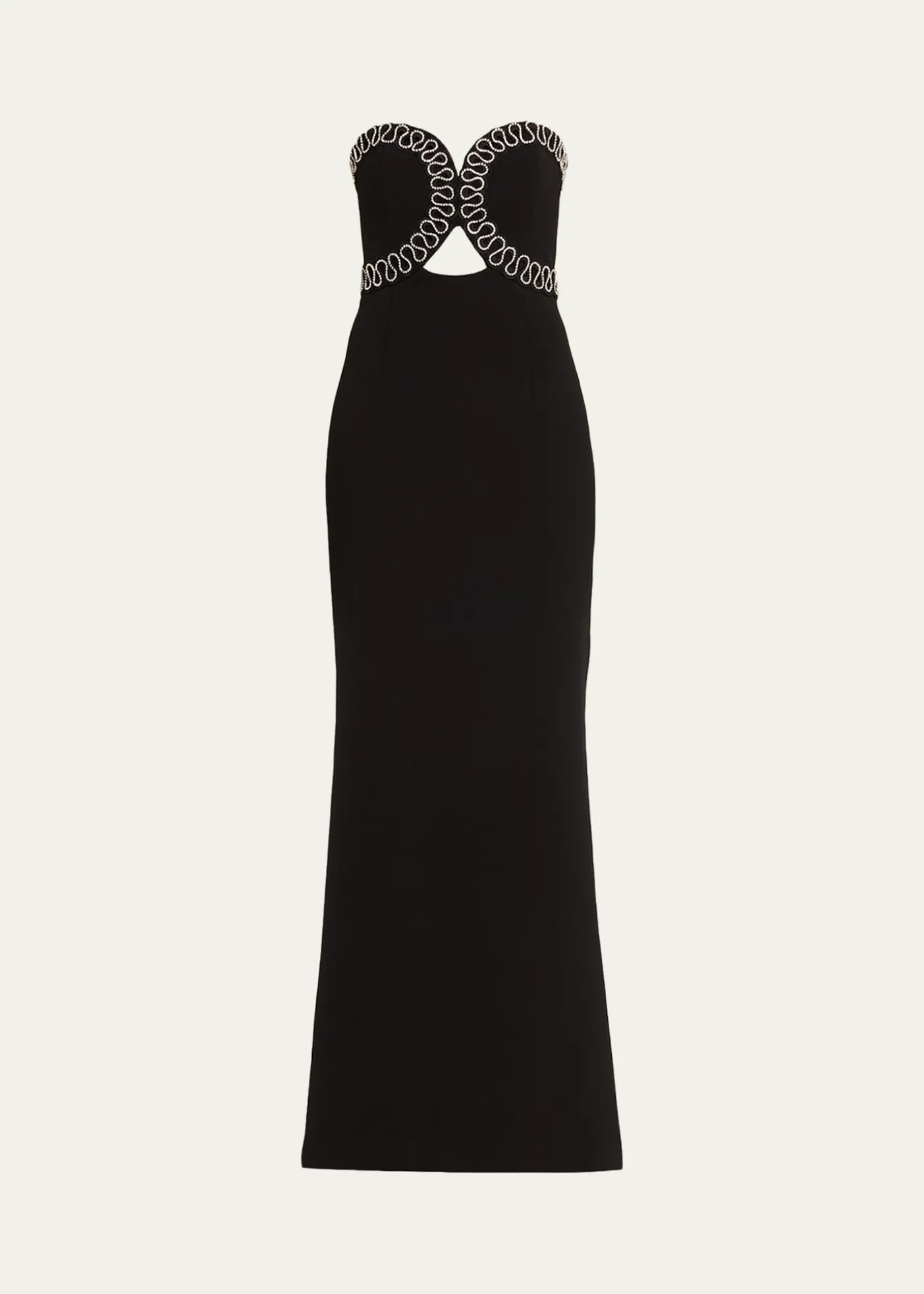 REBECCA VALLANCENyx Strapless Diamante-Trim Column Gown