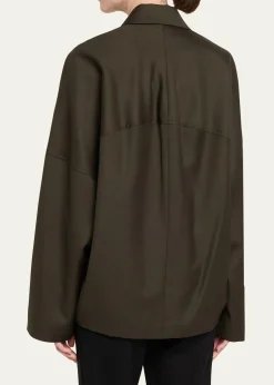 6397Relaxed Wool Cardigan Blazer