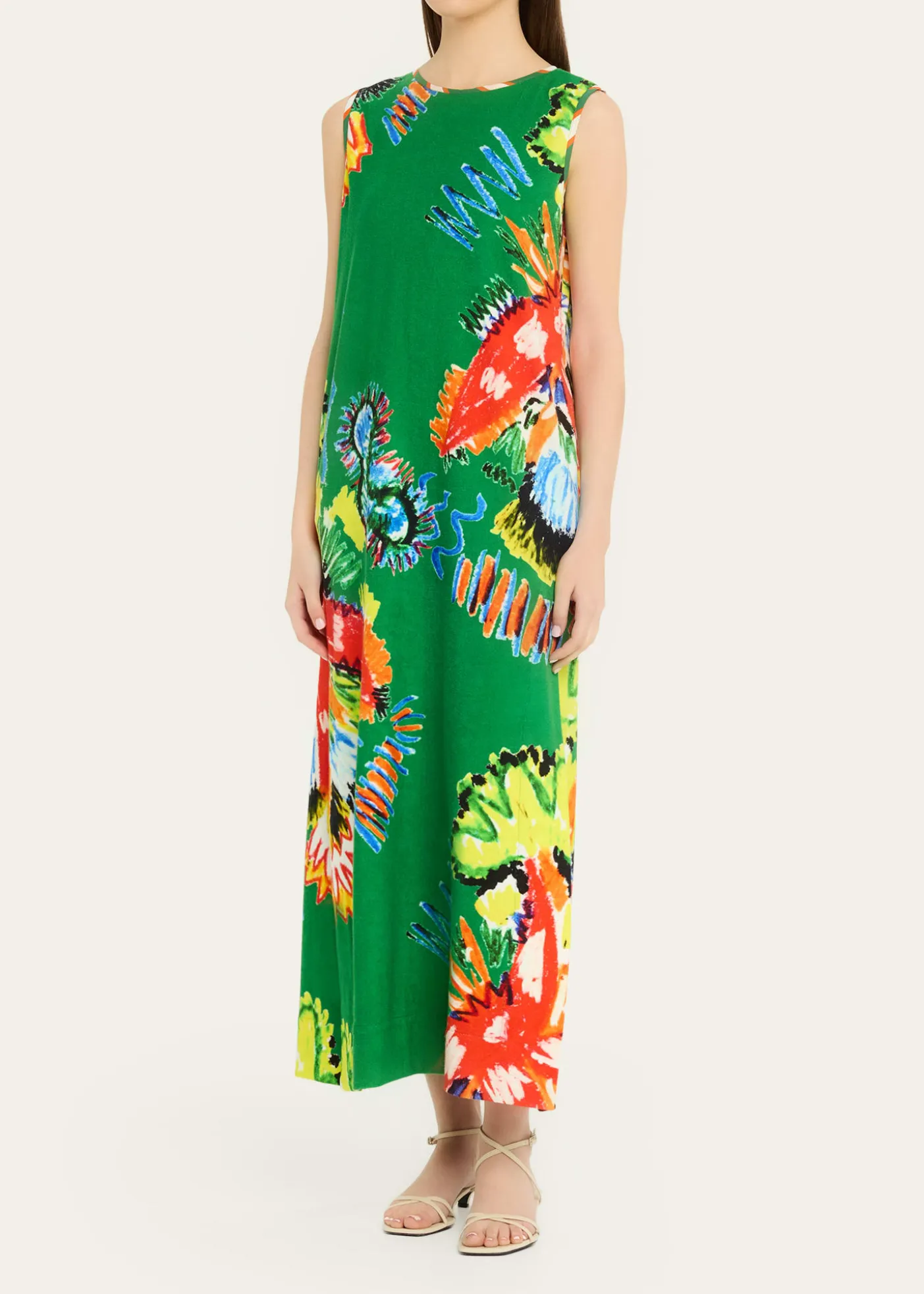 Rianna + NinaSleeveless Abstract-Print Maxi Dress