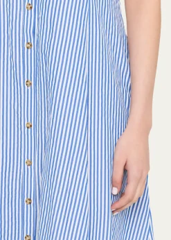 Rosie AssoulinHigh Garden Striped Button-Front Maxi Dress