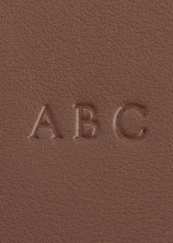ROYCE New YorkMonogrammed Leather Weekender Duffel Bag, Personalized