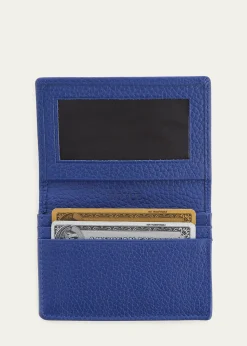 ROYCE New YorkMonogrammed Leather Card Holder Wallet
