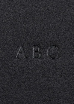 ROYCE New YorkMonogrammed Travel Tech Organizer Leather Case, Personalized