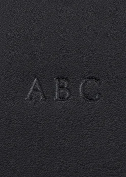 ROYCE New YorkMonogrammed Zippered Leather Credit Card Case, Personalized