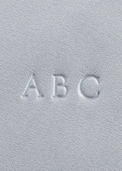 ROYCE New YorkMonogrammed Zippered Leather Credit Card Case, Personalized