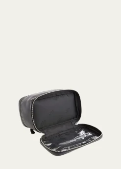ROYCE New YorkPersonalized Leather Makeup Bag Train Case