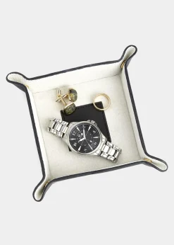 ROYCE New YorkPersonalized Suede & Leather Catchall Valet Tray