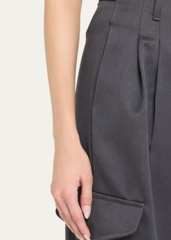 RUADHThe Russel Pleated Wool Barrel Pants