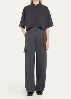 RUADHThe Russel Pleated Wool Barrel Pants