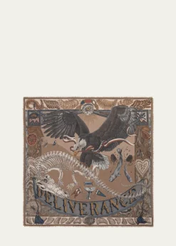 Sabina SavageThe Scrimshaw Skeleton Cashmere Scarf