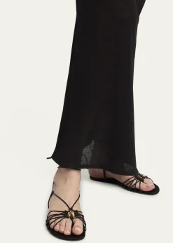Saint LaurentBabylone Strappy YSL Ankle-Tie Sandals