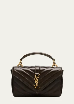 Saint LaurentCollege Mini YSL Quilted Top Handle Bag